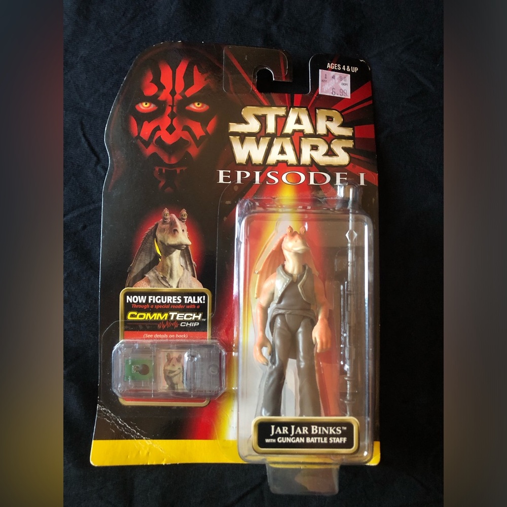 Star Wars E1 Jar Jar Binks  / Mint on Cardback Sealed / 1998